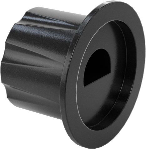 Fenolik Gösterge Düğmesi, D Şeklindeki Şaftlar için, Yuvarlak, 3/4“ Çap 1/2” Yüksek Başlık