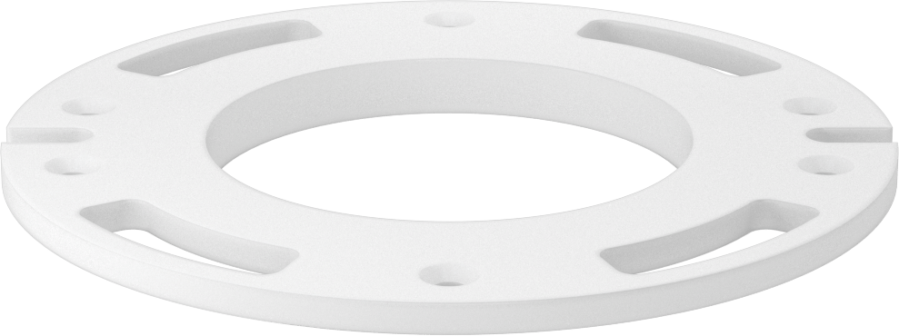 Tuvalet Montaj Flanşı Ara Parça Kiti, PVC, 1/4" Kalınlık