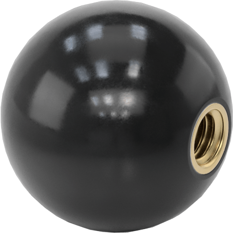 Rahat Tutuşlu Kauçuk Top Düğme, 5/16"-18 Dişli Delik, 1-1/4" Baş Çapı