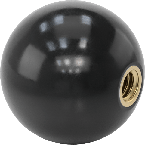 Rahat Tutuşlu Kauçuk Top Düğme, 5/16"-18 Dişli Delik, 1-3/8" Baş Çapı