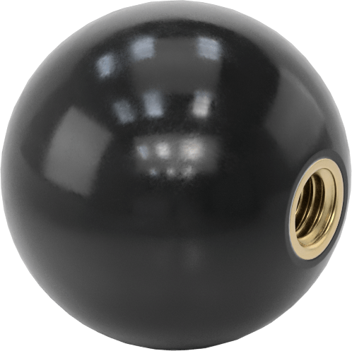Rahat Tutuşlu Kauçuk Top Düğme, 3/8"-16 Dişli Delikli, 1-5/8" Baş Çapı