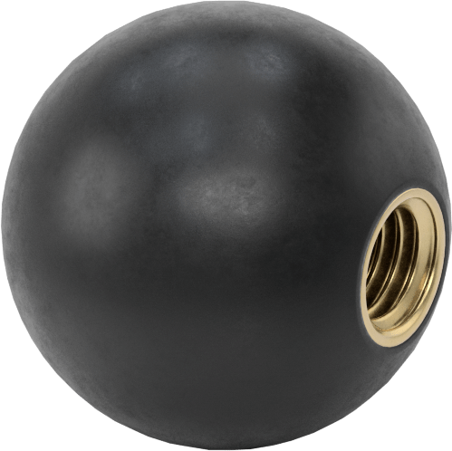 Rahat Tutuşlu Kauçuk Top Düğme, 1/2"-13 Dişli Delik ile, 1-5/8" Baş Çapı