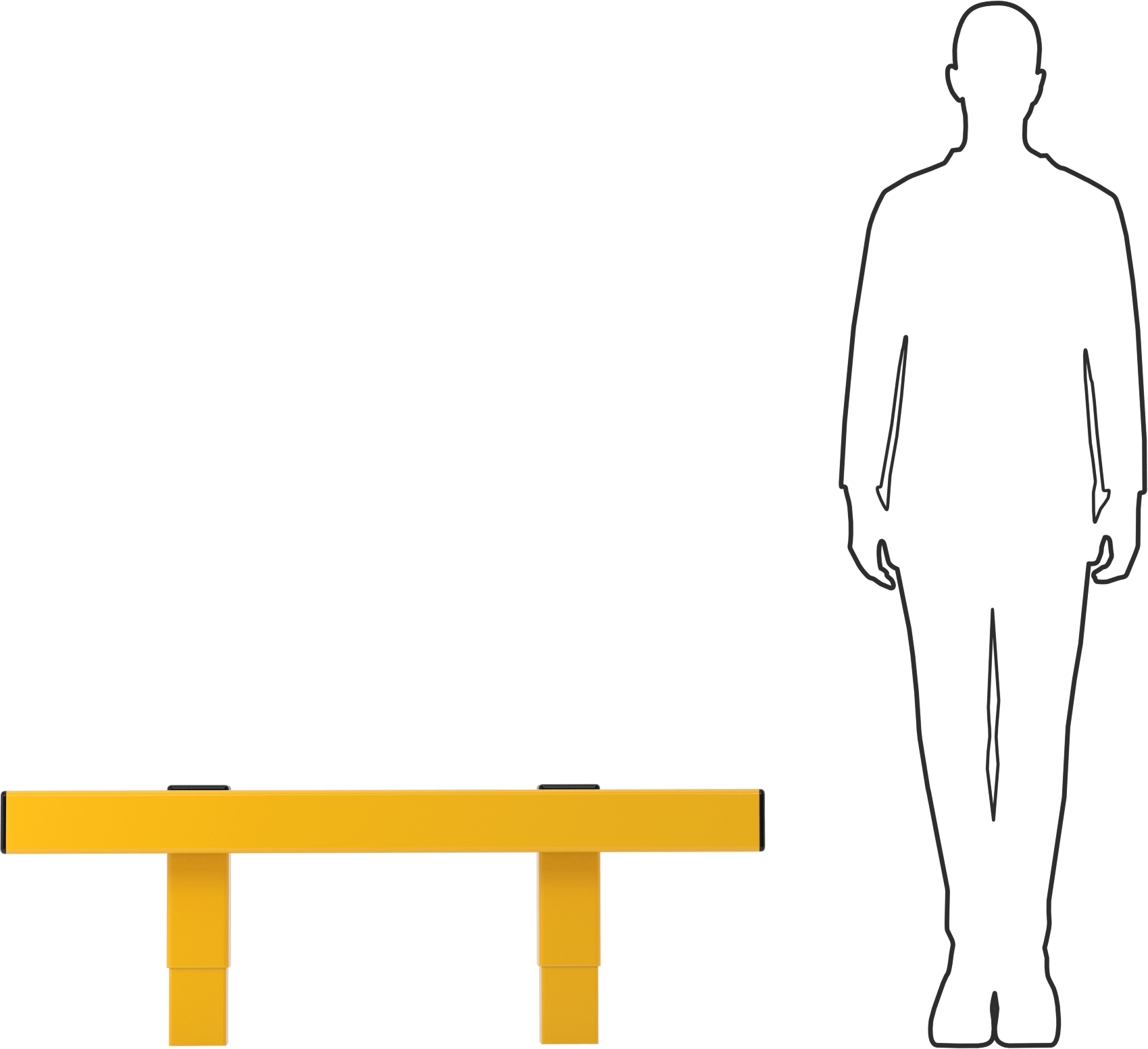 İstiflenebilir Korkuluk, 4' 0" Uzunluk