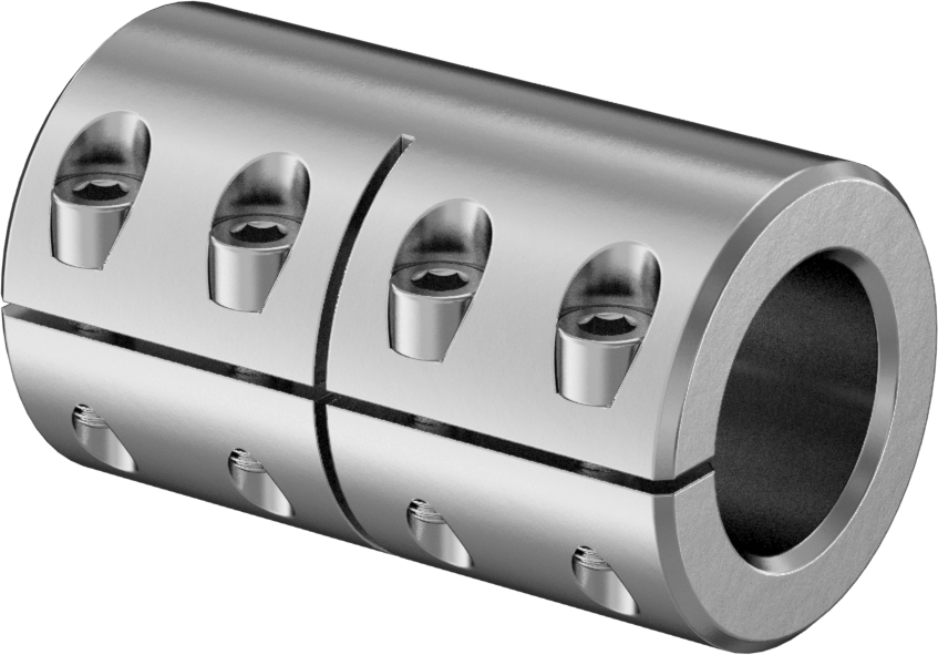 Kelepçeli Mil Kaplini, 303 Paslanmaz Çelik, 1-1/8“ x 1-1/8” Çaplı Yuvarlak Mil için