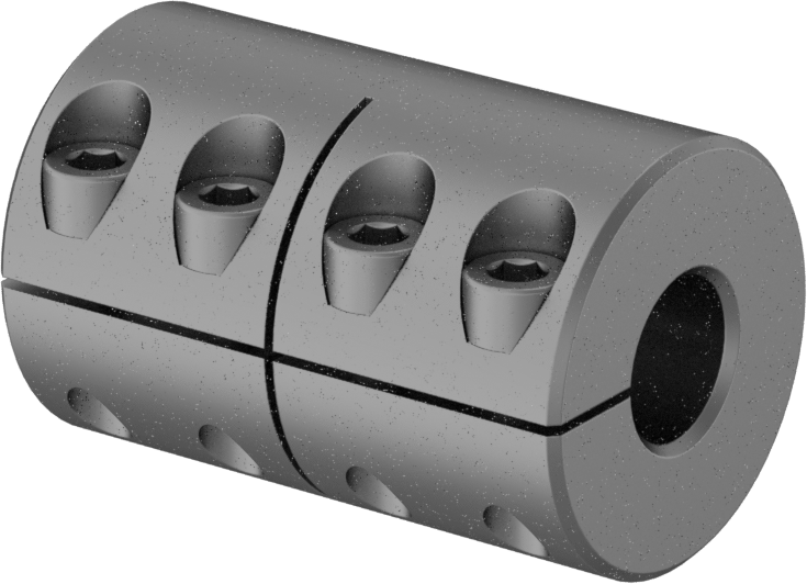 Kelepçeli Mil Kaplini, Çelik, 5/8“ x 1/2” Çaplı Yuvarlak Mil için