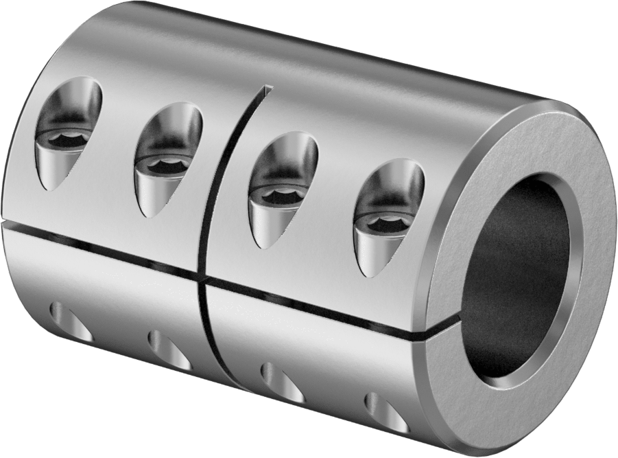 Kelepçeli Mil Kaplini, 303 Paslanmaz Çelik, 1-3/8“ x 1-3/8” Çaplı Yuvarlak Mil için