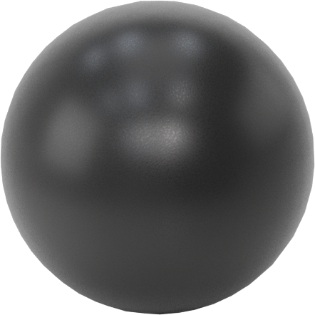 Siyah Polipropilen Top Topuz, 8-32 Dişli 3/8" Derin Delikli, 3/4" Baş Çapı