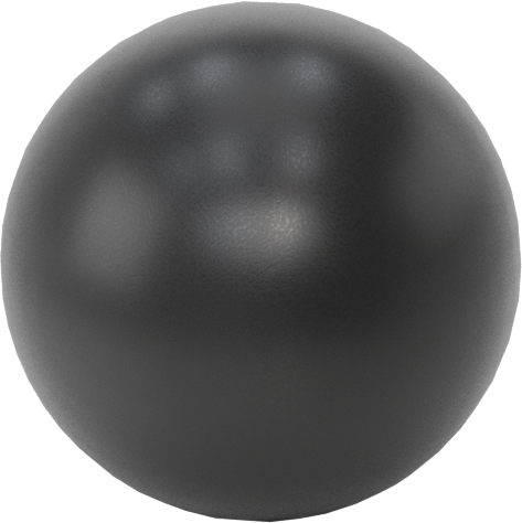 Siyah Polipropilen Top Topuz, 10-24 dişli 3/8" derin delikle, 1-1/4" Baş Çapı