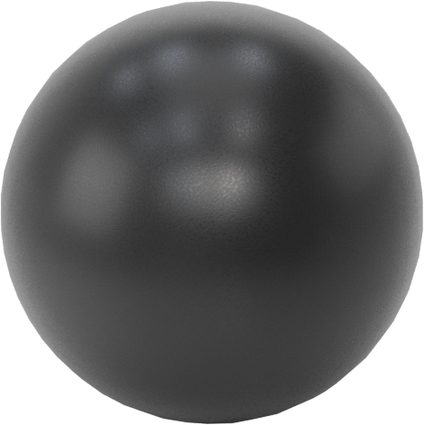 Siyah Polipropilen Top Topuz, 5/16“-18 Dişli 1/2” Derinlikli Delik ile, 1-1/4" Baş Çapı