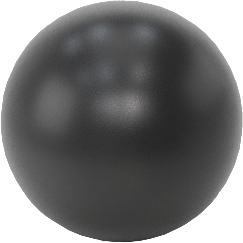 Siyah Polipropilen Top Topuz, 5/16“-18 Dişli 1/2” Derinlikli Delik ile, 1-3/8" Baş Çapı