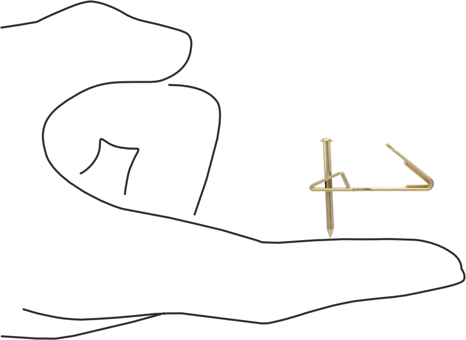 Çivili Kancalar, 1/4" Çıkıntı, 1“ Genişlik x 1-1/8” Yükseklik