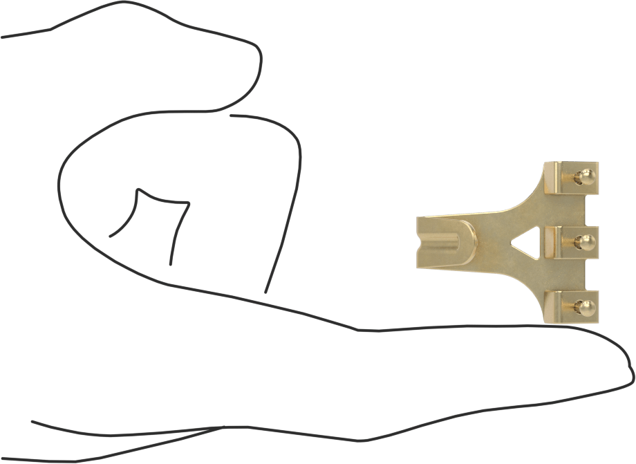 Çivili Kancalar, 1/4" Çıkıntı, 1-3/8“ Genişlik x 1-3/8” Yükseklik