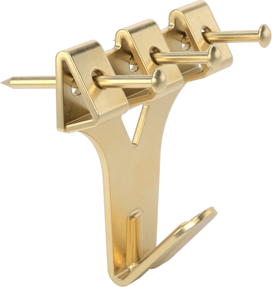 Çivili Kancalar, 1/4" Çıkıntı, 1-3/8“ Genişlik x 1-3/8” Yükseklik