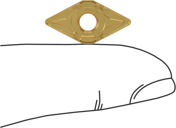 Çelik için Karbür Uç, Yarı Kesikli Kesim, Dnmx-332, Orta
