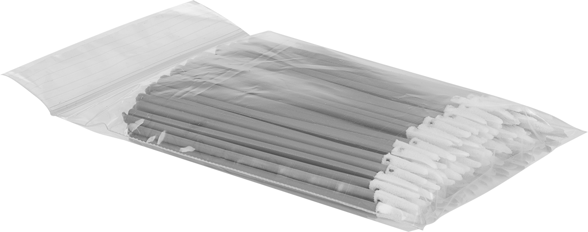 Poliüretan Köpük Temiz Oda Swabları, 1/8“-1/32” Çap x 13/32" Uzunlukta Uç, 3-1/4" Toplam Uzunluk
