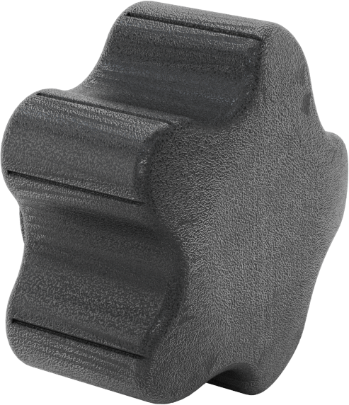 Rahat Tutuşlu Plastik Beş Kollu Topuz, M6 x 1 mm Dişli 48 mm Geniş Başlıklı