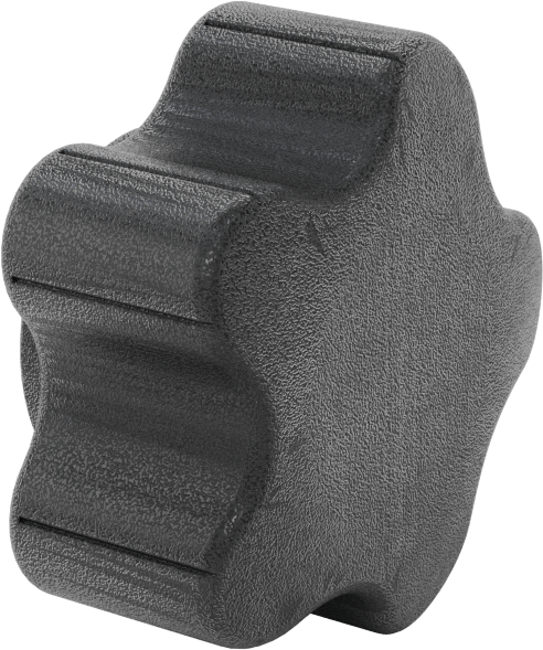 Rahat Tutuşlu Plastik Beş Kollu Topuz, M8 x 1,25 mm Dişli, 57 mm Geniş Başlıklı