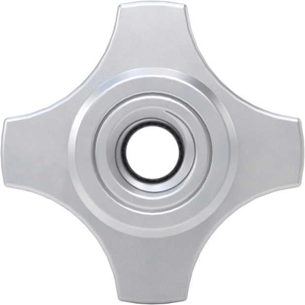 Alüminyum dört kollu topuz, 1/4"-20 Dişli Delik