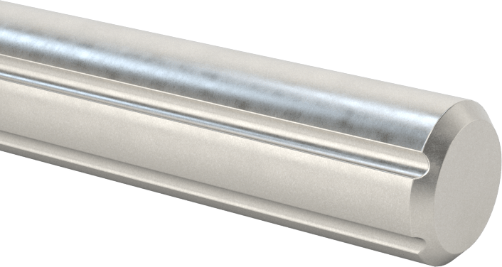 Çelik Bilyalı Yiv, 4 Yiv, 10 mm Çap, 300 mm Uzunluk