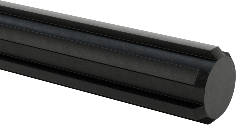 Çelik Bilyalı Yiv, Döner Mil, Uçlarda 6 Paralel Yiv, 20 mm Çap