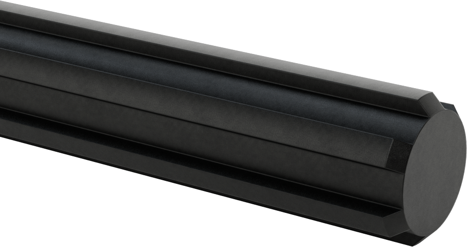 Çelik Bilyalı Yiv, Uçlarında 6 Paralel Yivli Döner Mil, 32 mm Çap