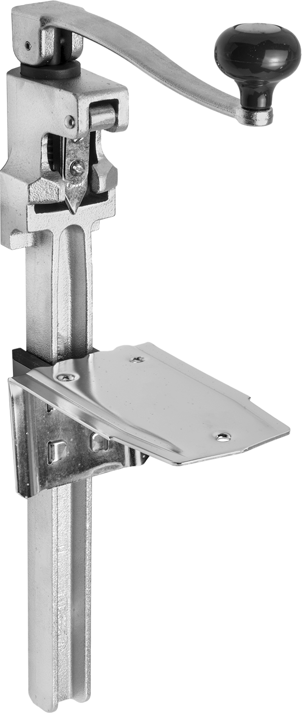 Manual Can Opener, Bench Mount, Iron