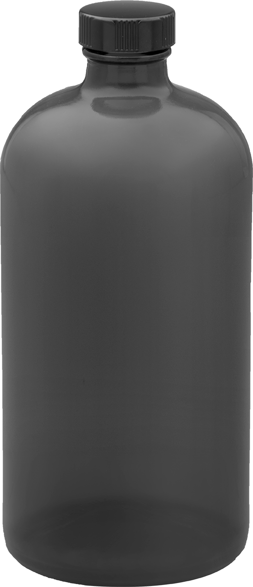 Güvenlik Kaplamalı Cam Şişe, Kehribar, 32 FL oz/950 ml Kapasite