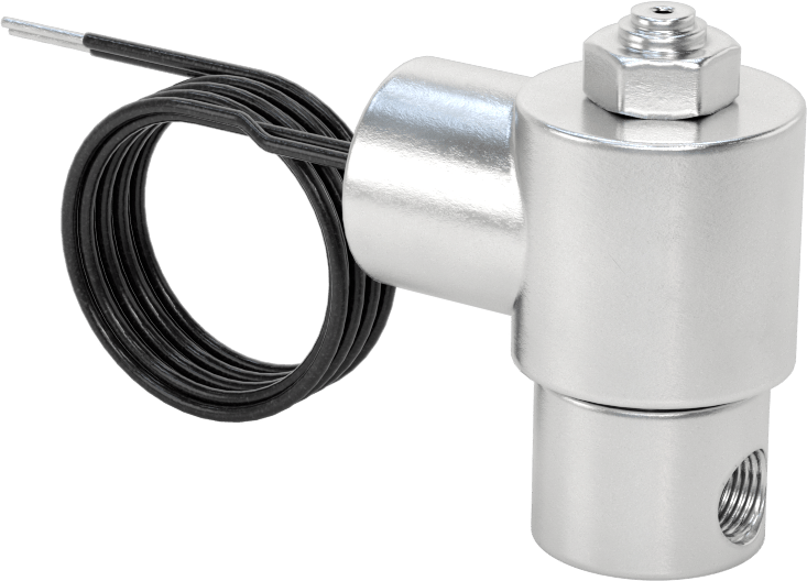 Elektrikli Hava Yön Kontrol Vanası, Kapalı, Tek Solenoid, 1/8 NPT, 2 scfm, 24V DC