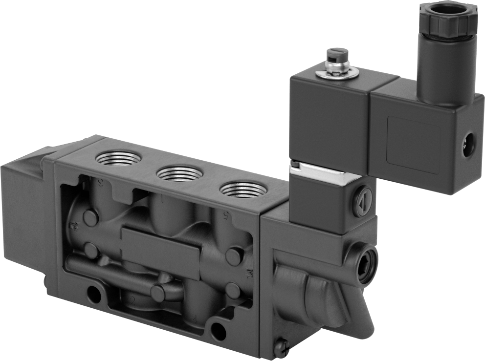 Hava Yön Kontrol Vanası, Elektrikli, Tek Solenoid, 3/8 NPTF, 1,6 Cv