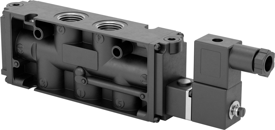 Hava Yön Kontrol Vanası, Elektrikli, Tek Solenoid, 1/2 NPTF, 24V DC