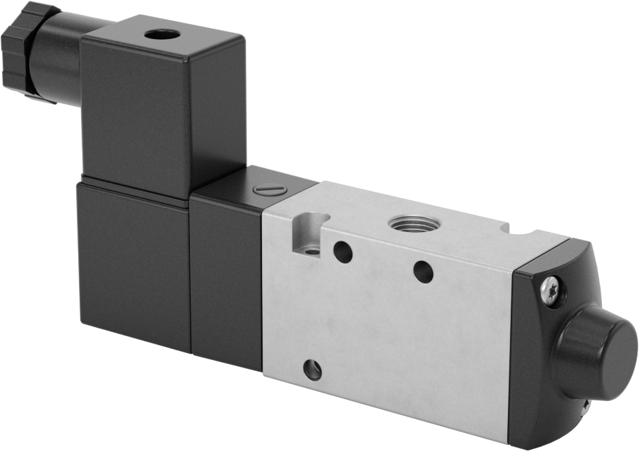 Hava Yön Kontrol Vanası, Elektrikli, Tek Solenoid, 1/8 NPT, 0,75 Cv, 120V AC