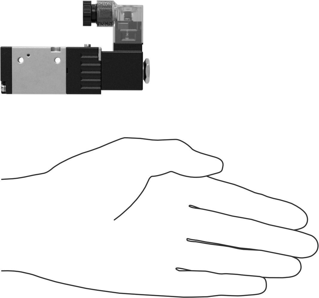 Hava Yön Kontrol Vanası, Elektrikli, Tek Solenoid, 10-32 UNF, 0,58 Cv, 12VDC