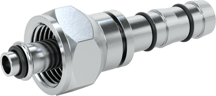 Soğutucu Akışkan Hortumu Bağlantı Parçası, 1/2“ Hortum İç Çapı x O-Ring Pilot 7/8”-14 Dişi Boru için