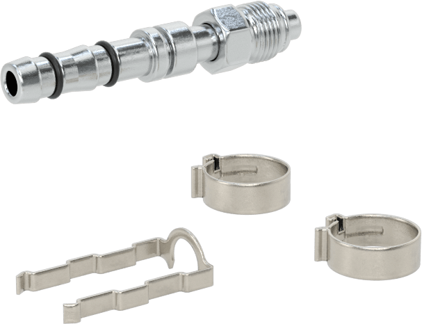 Soğutucu Akışkan Hortumu Bağlantı Parçası, 13/32“ Hortum İç Çapı x O-Ring Pilot 5/8”-18 Erkek Boru için