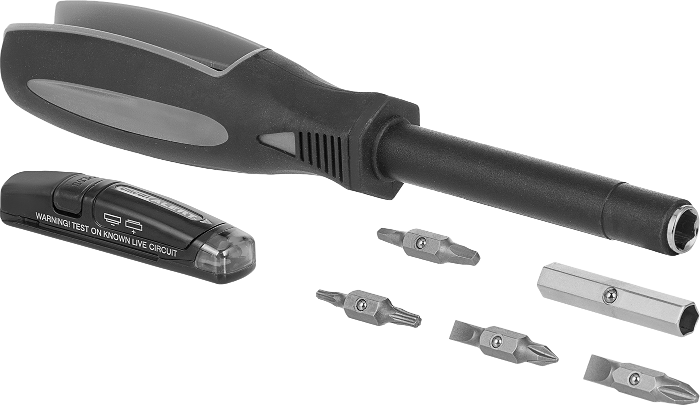 Ters Çevrilebilir Uçlu Tornavida/Somun Anahtarı, 1/4“ ve 5/16” Uçlu Altıgen Şaft için, Ultra Grip, 10 Boyutlu Set