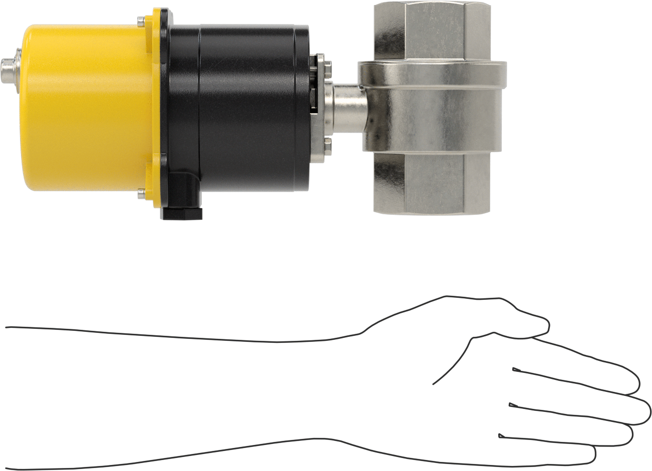 Kompakt Motor Tahrikli Açma/Kapama Valfi, 2 NPT Dişi