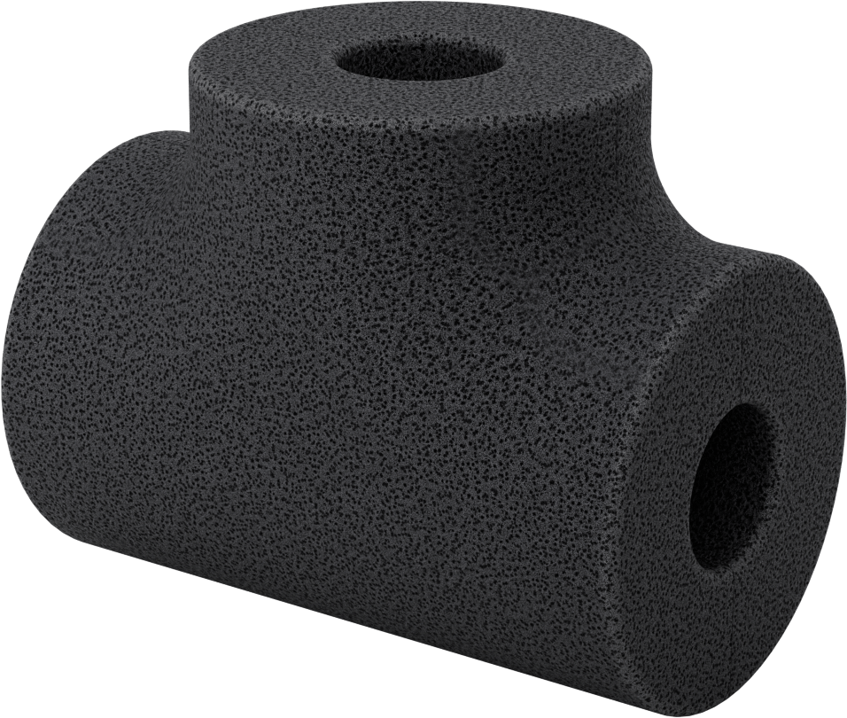 Kimyasal Dayanıklı Hücresel Cam Boru Yalıtımı, T, 1" Duvar Kalınlığı, 1-1/8" ID