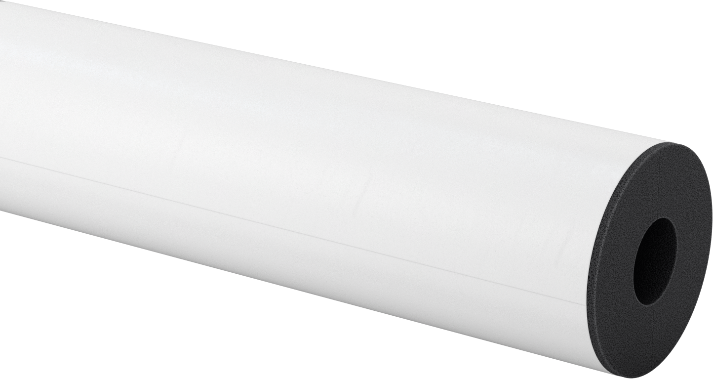 Kimyasal Dayanıklı Hücresel Cam Boru Yalıtımı, 2" Duvar Kalınlığı, 2-3/8" İç Çap x 2 Fit Uzunlukta Boru