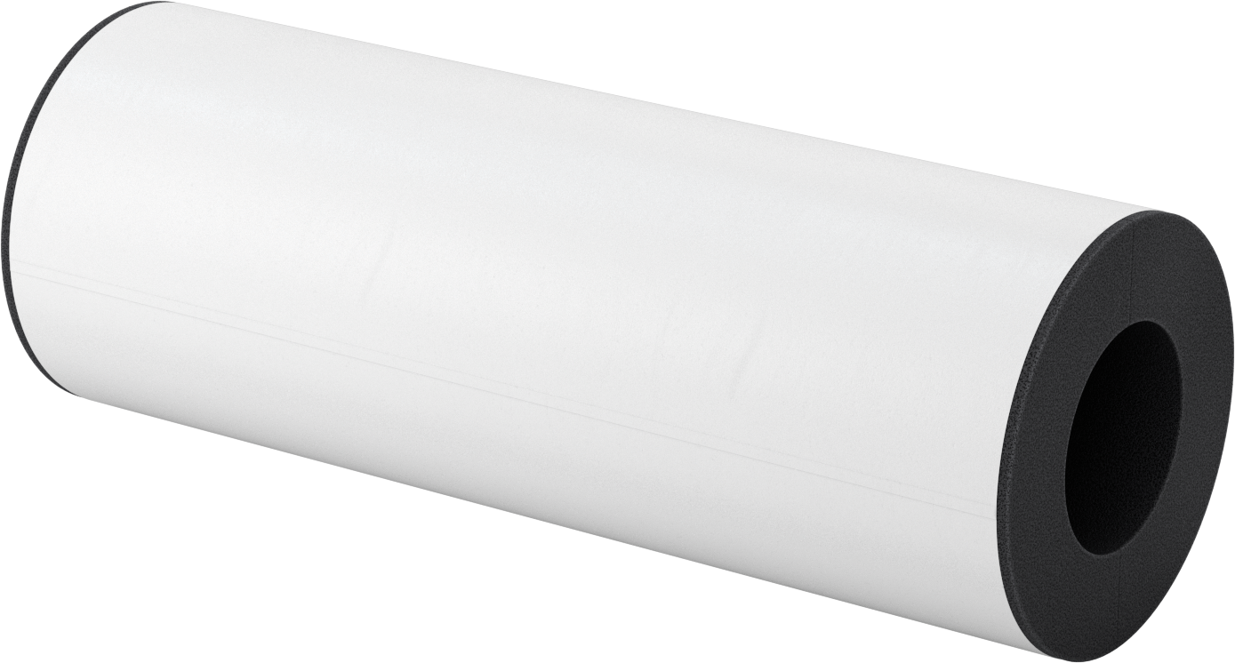 Kimyasal Dayanıklı Hücresel Cam Boru Yalıtımı, 2-1/16" Duvar Kalınlığı, 4-1/2" İç Çap x 2 Fit Uzunlukta Boru