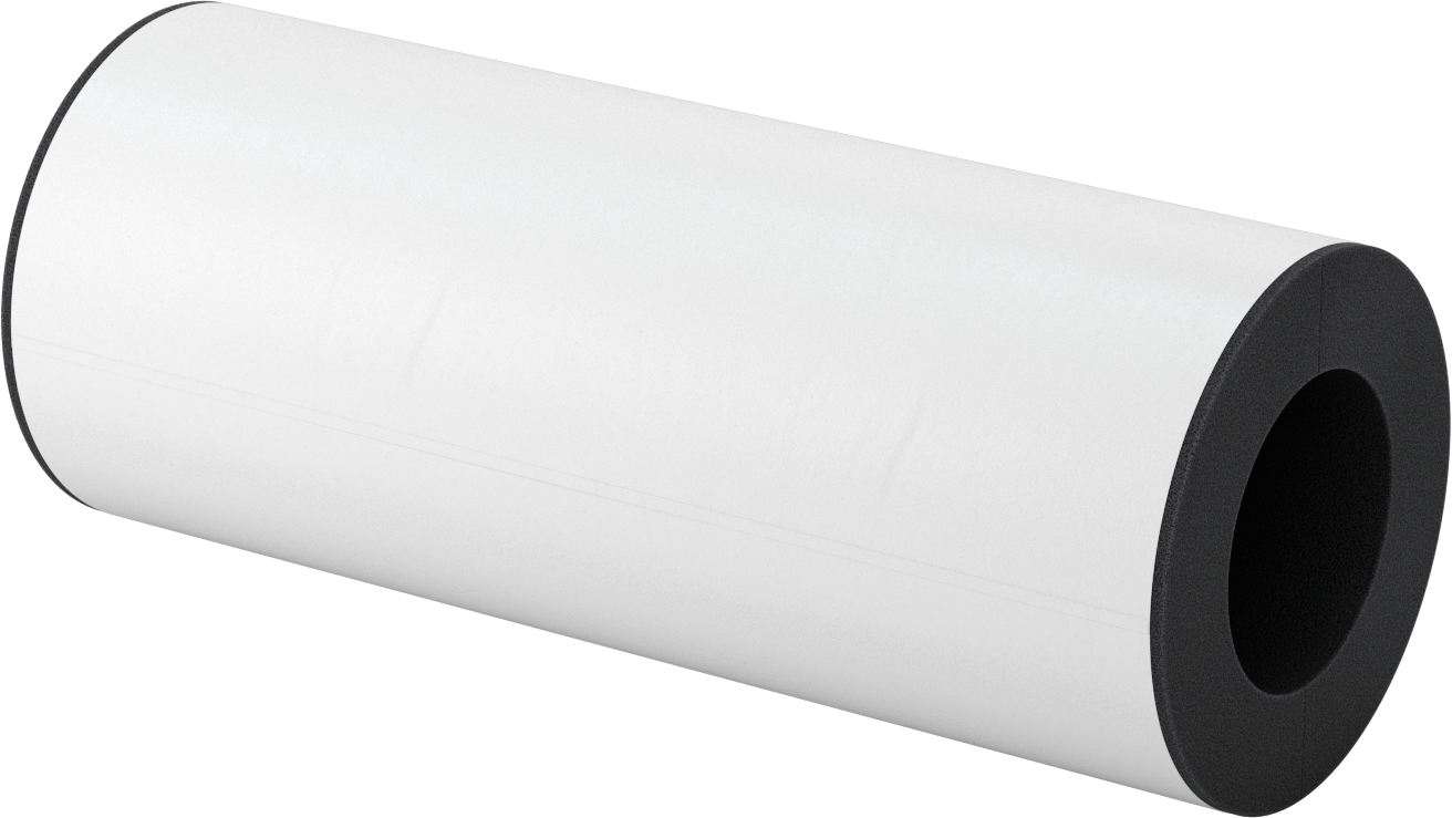 Kimyasal Dayanıklı Hücresel Cam Boru Yalıtımı, 2-1/16" Duvar Kalınlığı, 5-1/2" İç Çap x 2 Fit Uzunlukta Tüp