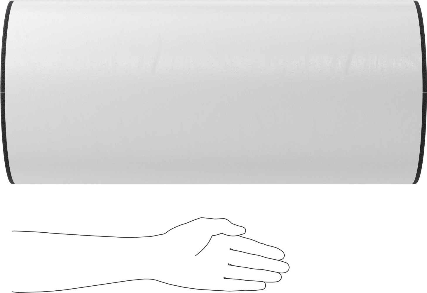 Kimyasal Dayanıklı Hücresel Cam Boru Yalıtımı, 2-1/16" Duvar Kalınlığı, 6-3/4" İç Çap x 2 Fit Uzunlukta Boru