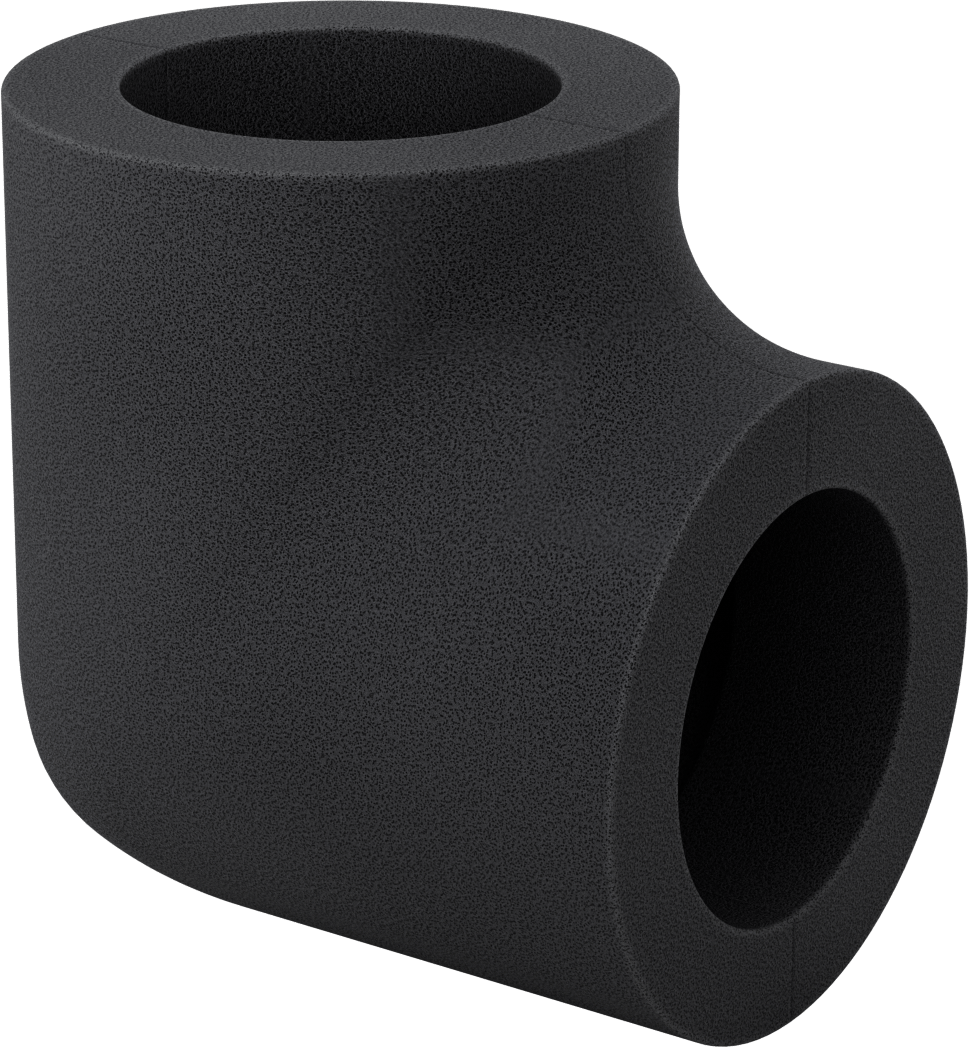 Kimyasal Dayanıklı Hücresel Cam Boru Yalıtımı, Dirsek, 1-1/2" Duvar Kalınlığı, 5-5/8" ID, Dişli Bağlantı için