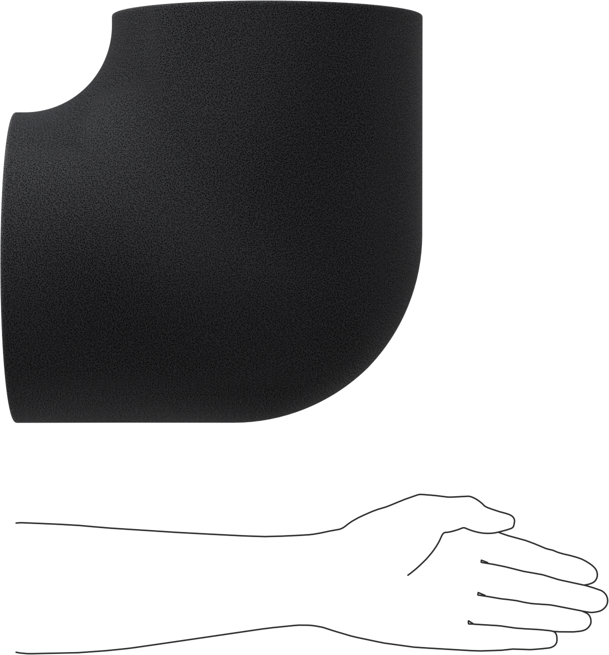 Kimyasal Dayanıklı Hücresel Cam Boru Yalıtımı, Dirsek, 1-1/2" Duvar Kalınlığı, 5-5/8" ID, Dişli Bağlantı için