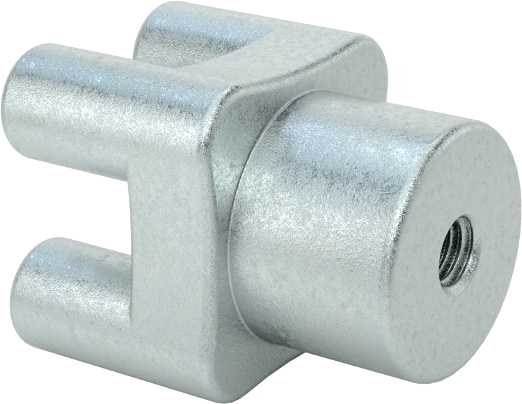 Çubuk Topuzu, Dört kol, 3/8“-16 Boyut x 1-3/8” Derinlikli Delik
