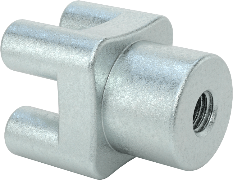 Çubuk Topuzu, Dört kol, 1/2“-13 Boyut x 1-3/8” Derinlikte Delik