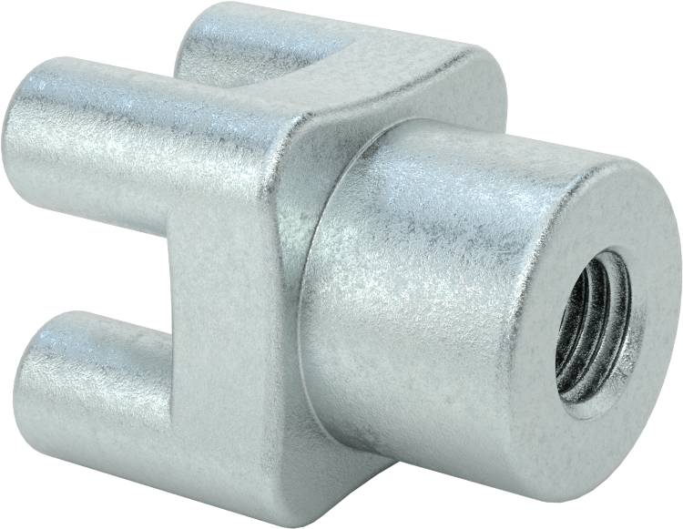 Çubuk Topuzu, Dört kol, 5/8“-11 Boyut x 1-3/8” Derinlikte Delik
