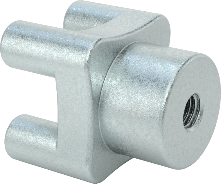 Çubuk Topuzu, Dört kol, 1/2“-13 Boyut x 1-1/2” Derinlikte Delik