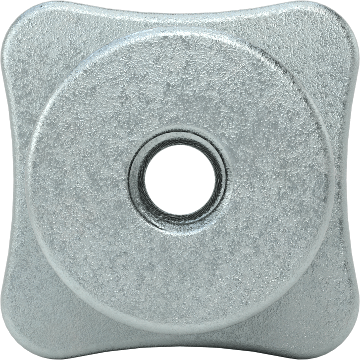 Çubuk Topuzu, Dört kol, 1/2“-13 Boyut x 1-1/2” Derinlikte Delik