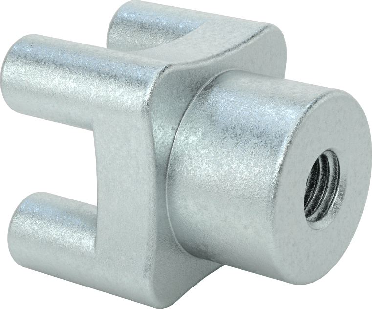 Çubuk Topuzu, Dört kol, 5/8“-11 Boyut x 1-1/2” Derinlikte Delik