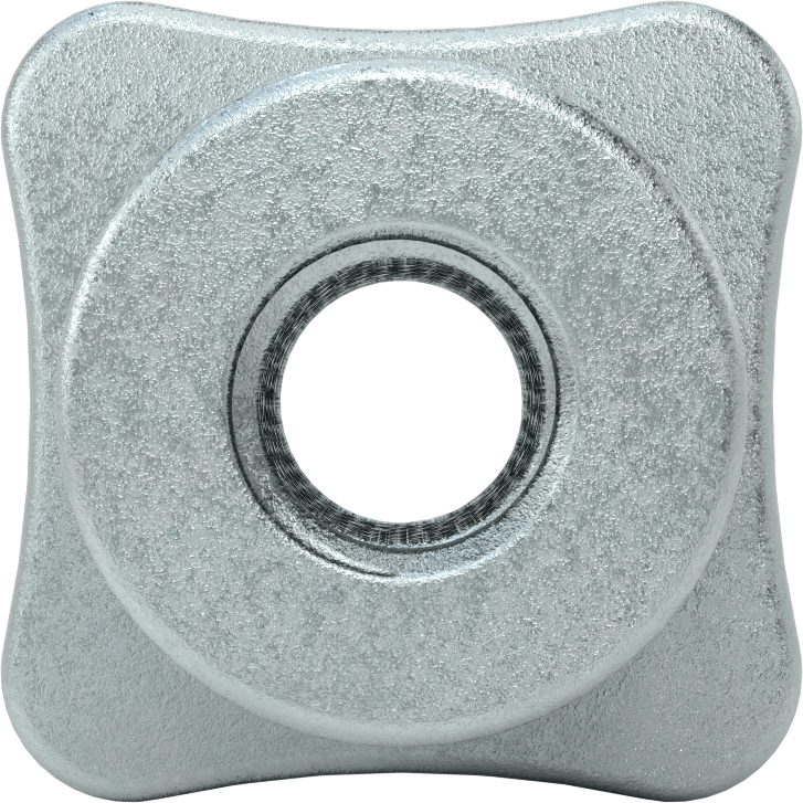 Çubuk Topuzu, Dört kol, 3/4“-10 Boyut x 1-1/2” Derinlikli Delik